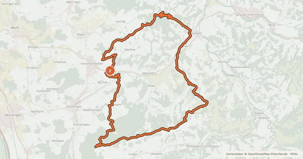 Kartenübersicht der Radroute ZäziLoop