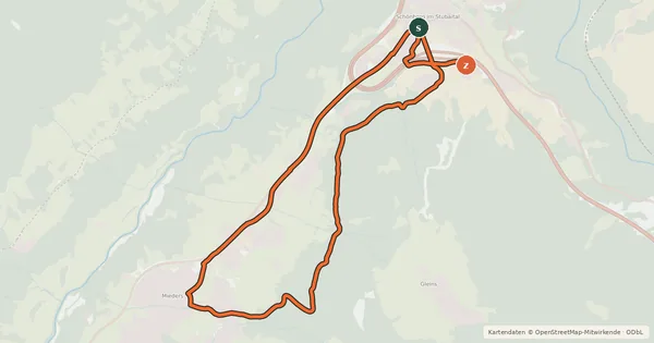 Kartenübersicht der Radroute Zauberwald Runde