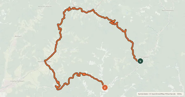 Kartenübersicht der Radroute ZierlegeistTour