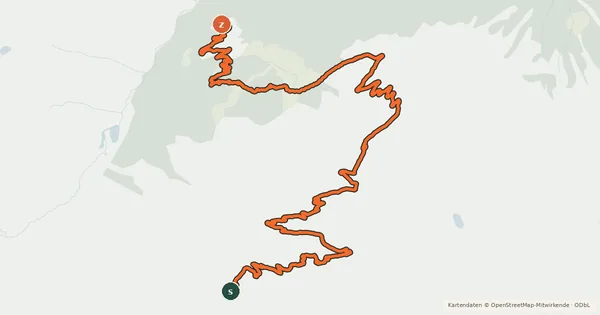 Kartenübersicht der Radroute Zirbentrail
