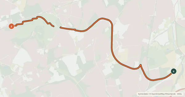 Kartenübersicht der Radroute Zollvereinweg "Rad"