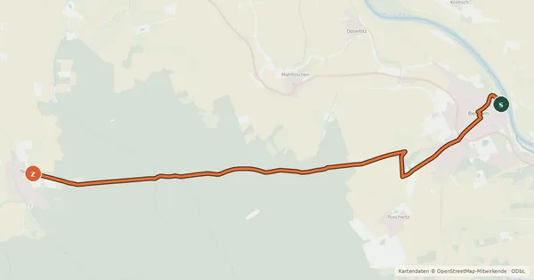 Kartenübersicht der Radroute Zubringer Dahlener Heide Radroute