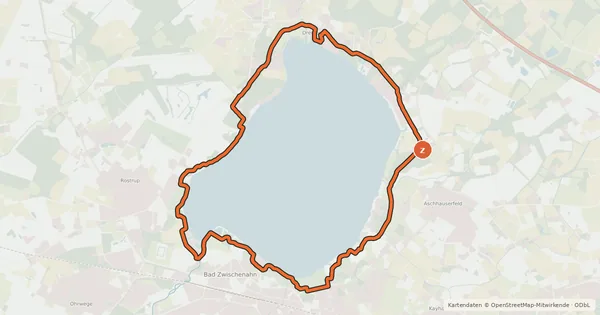 Kartenübersicht der Radroute Zwischenahner Meerweg