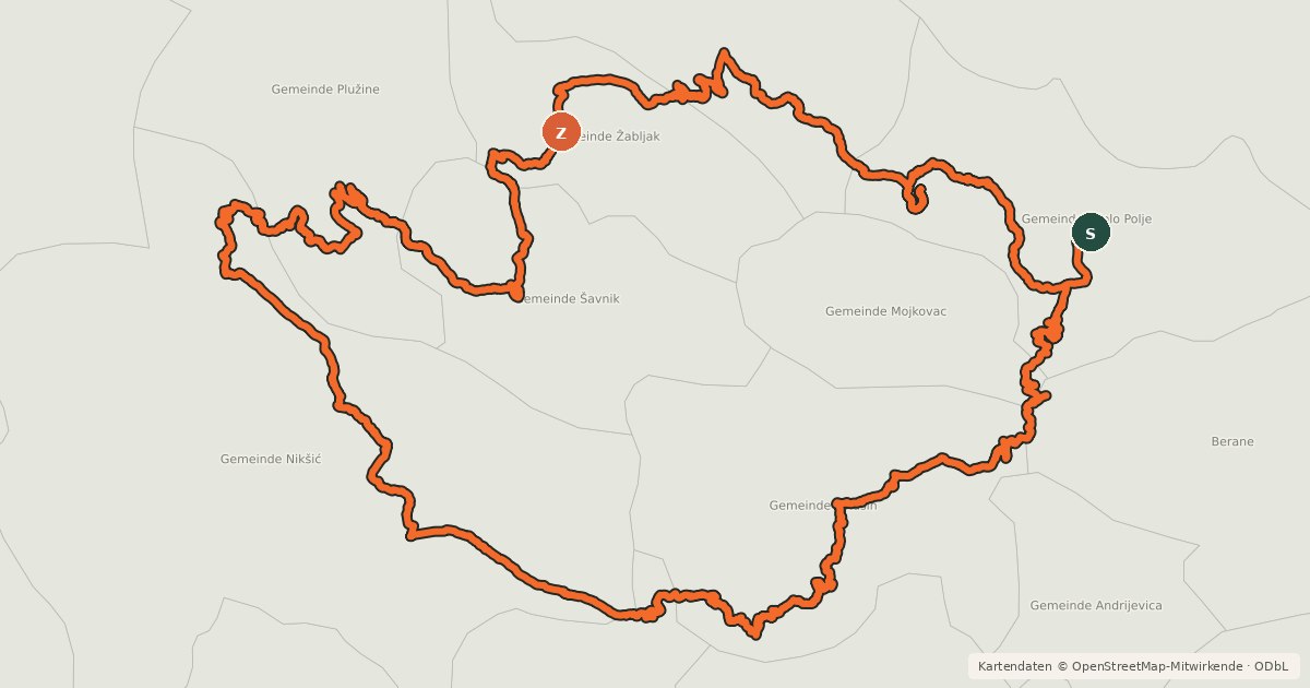 Kartenübersicht der Radroute Top Biking Trail 2 - NORTH DISCOVERIES