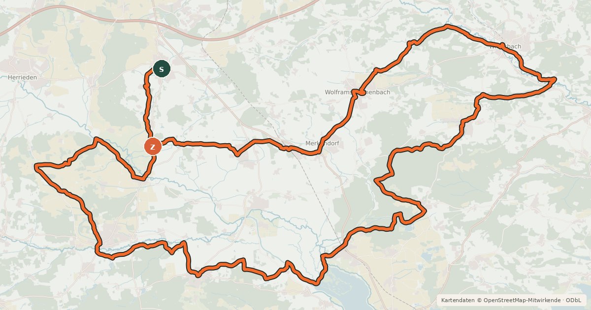 Kartenübersicht der Radroute Tore-Türme-Schlösser-Radweg