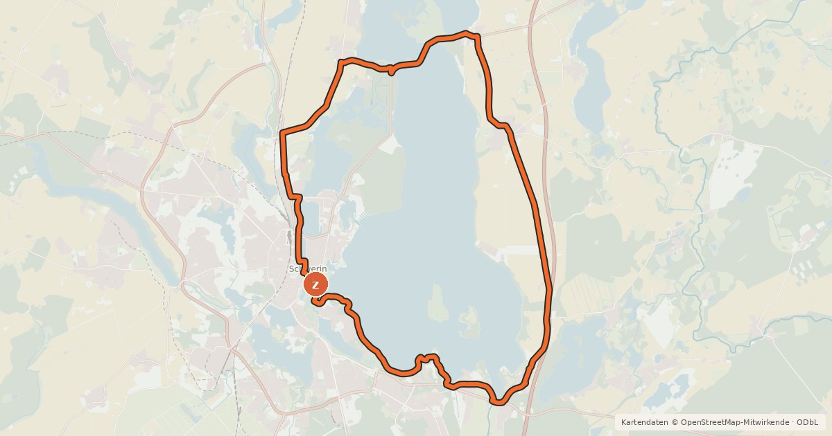 Kartenübersicht der Radroute Tour 10