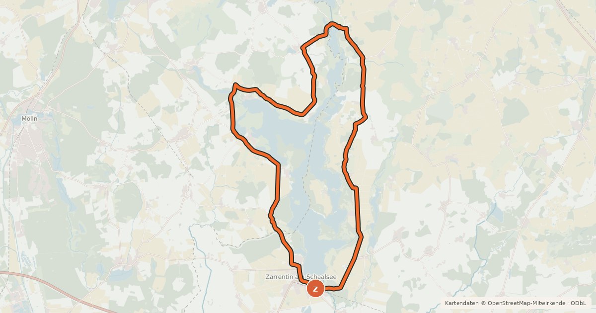 Kartenübersicht der Radroute Tour 11