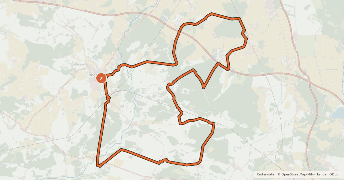 Kartenübersicht der Radroute Tour 15