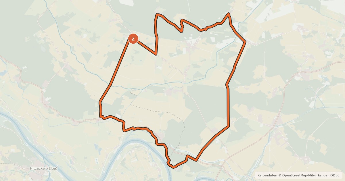 Kartenübersicht der Radroute Tour 21