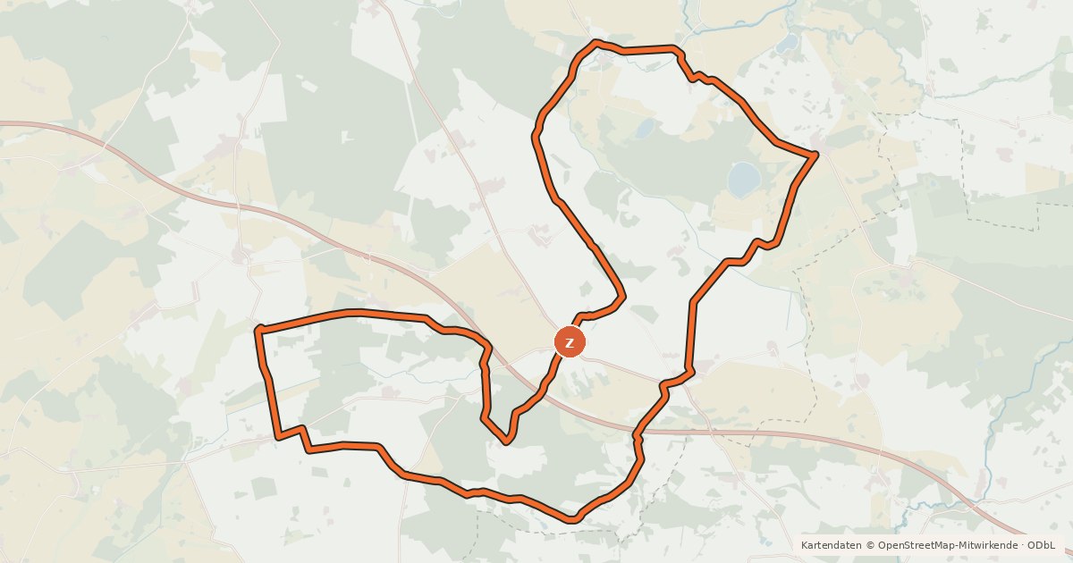 Kartenübersicht der Radroute Tour 23