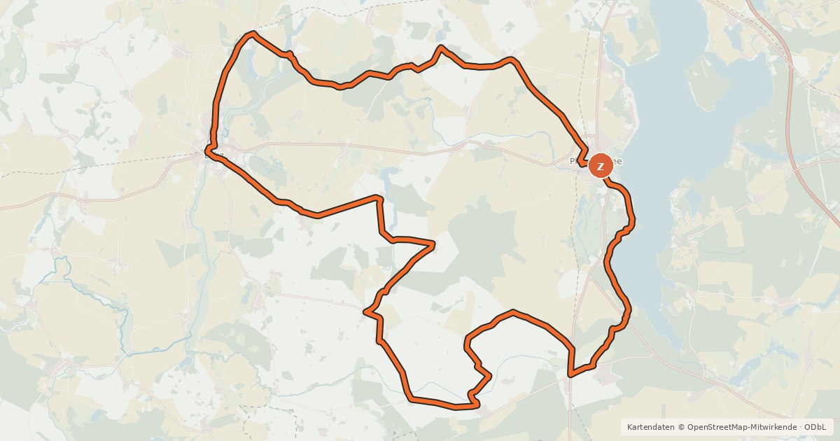 Kartenübersicht der Radroute Tour 26