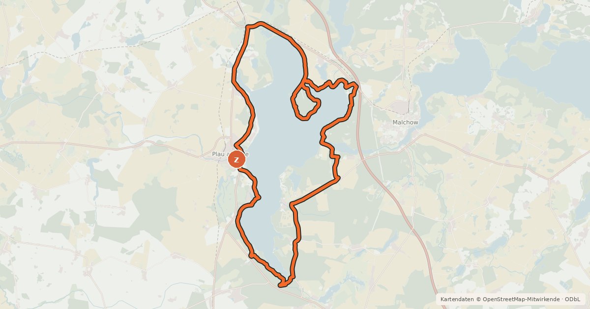 Kartenübersicht der Radroute Tour 27