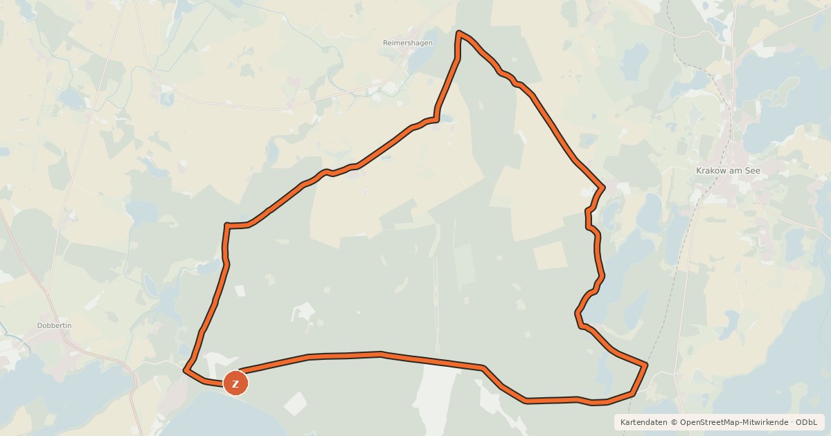 Kartenübersicht der Radroute Tour 28
