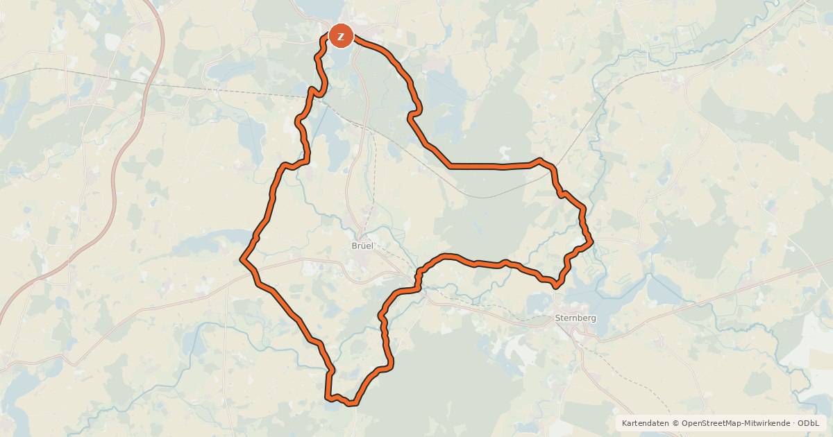 Kartenübersicht der Radroute Tour 31