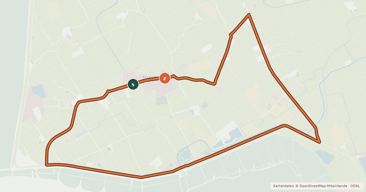 Kartenübersicht der Radroute Tour 4