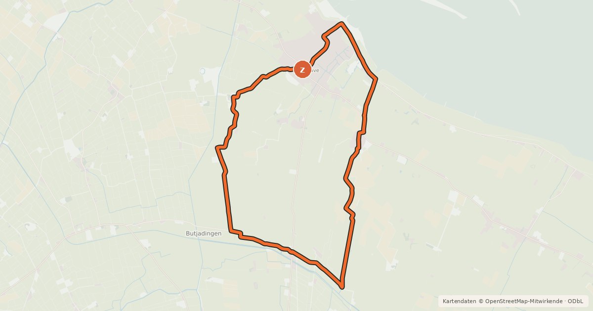 Kartenübersicht der Radroute Tour 5