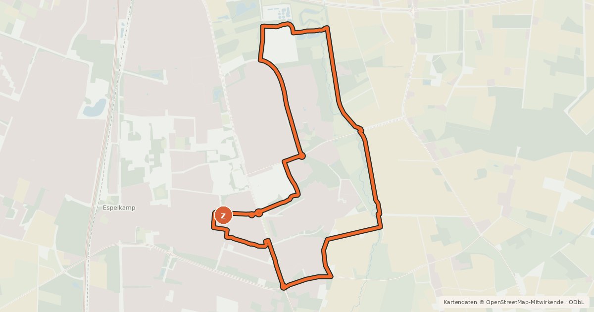 Kartenübersicht der Radroute Tour 6 "Stadt, Land, Fluss"