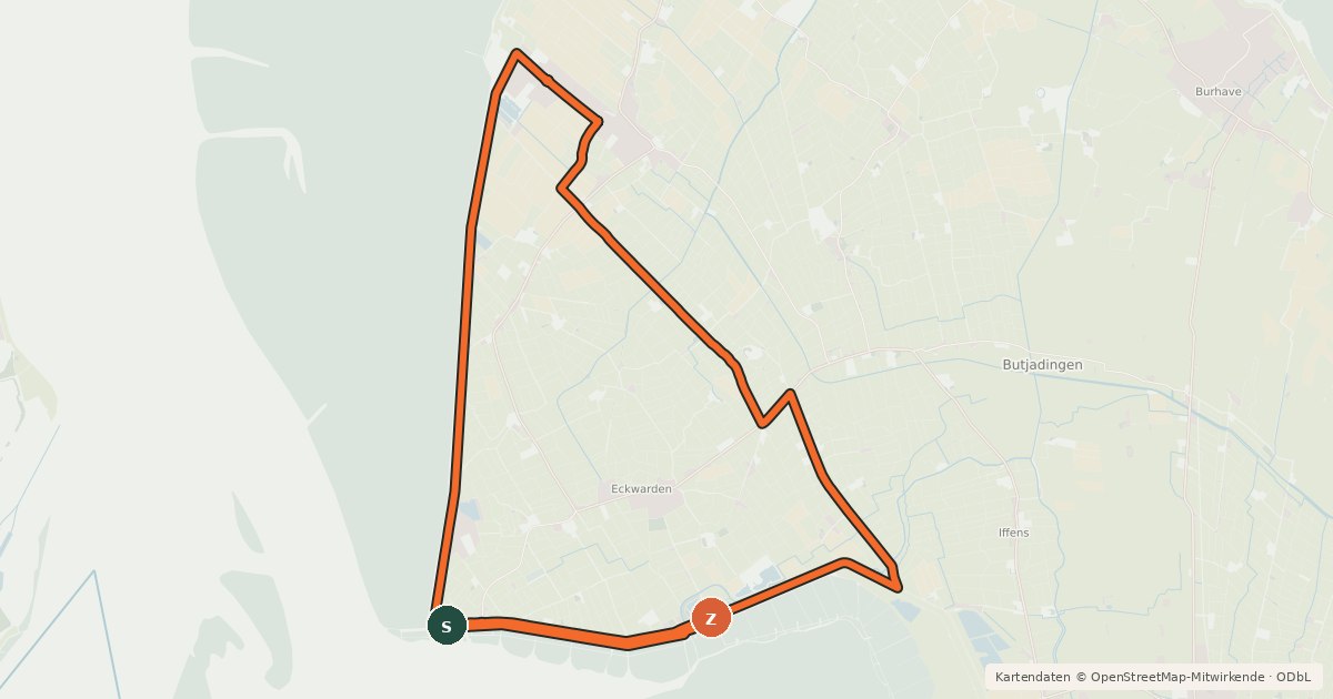 Kartenübersicht der Radroute Tour 7