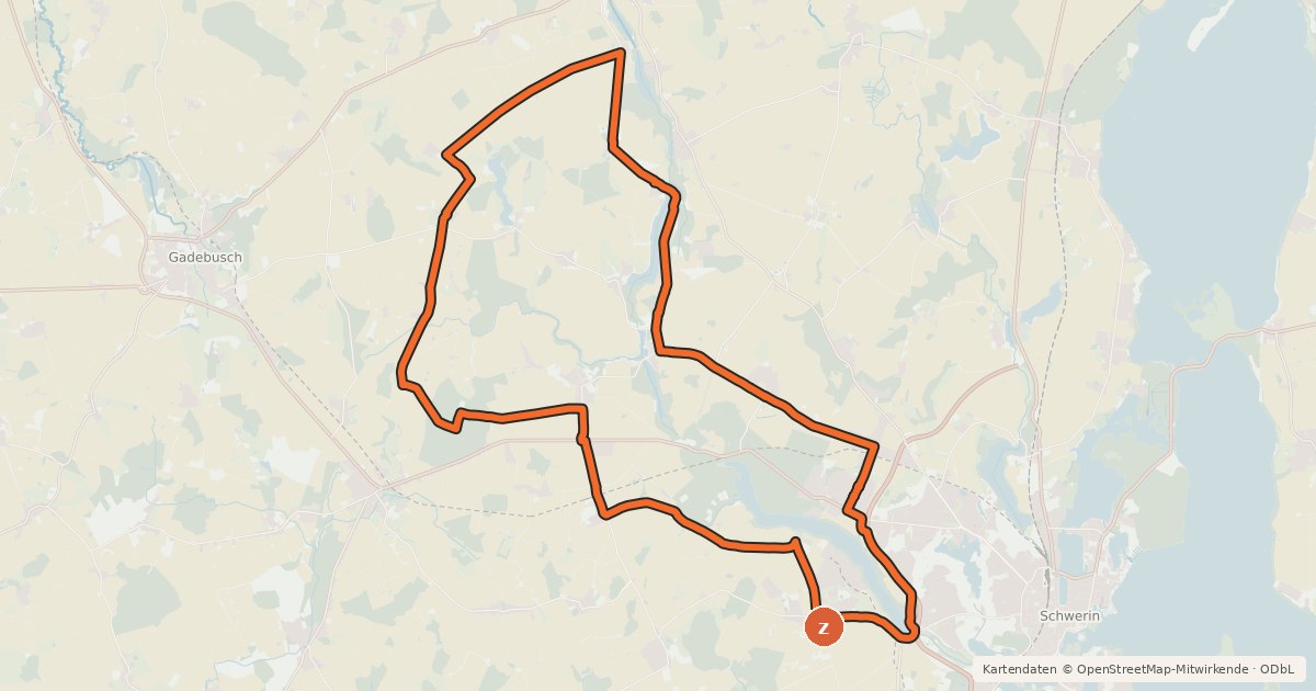 Kartenübersicht der Radroute Tour 8