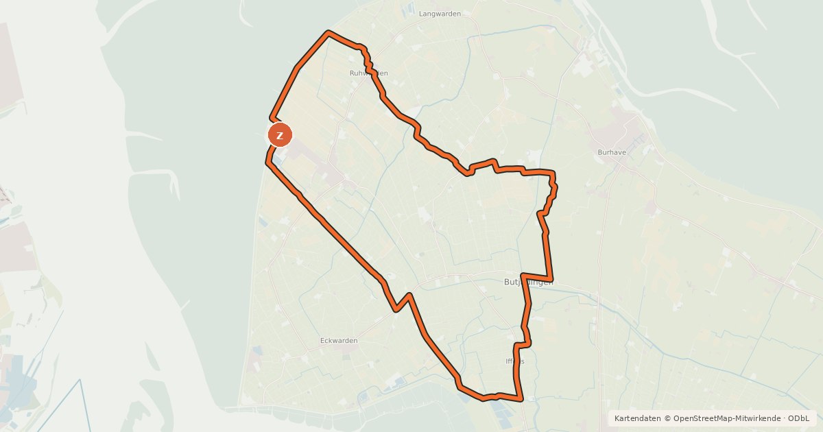 Kartenübersicht der Radroute Tour 8
