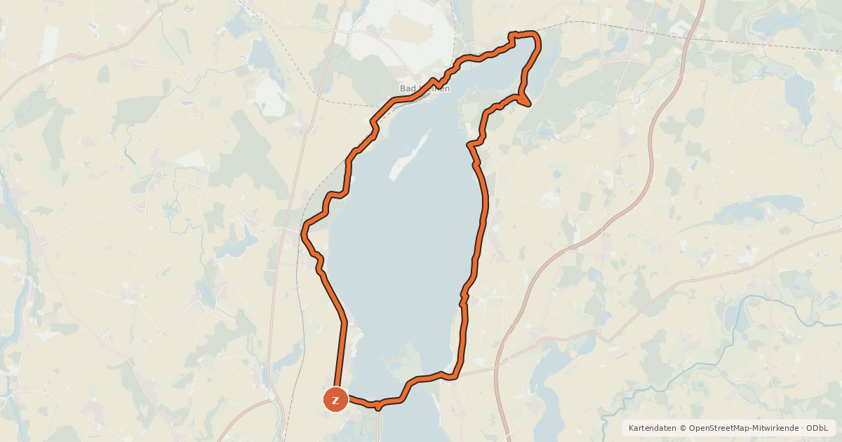 Kartenübersicht der Radroute Tour 9