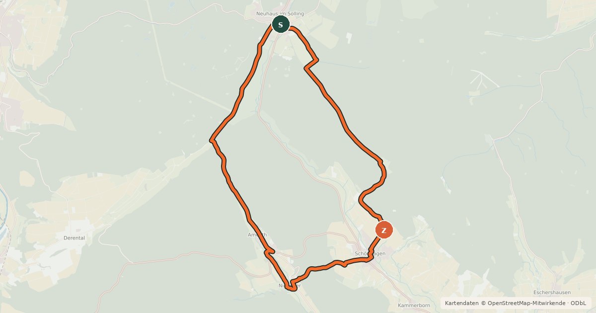Kartenübersicht der Radroute Tour 9 ErlebnisWald - Familientour