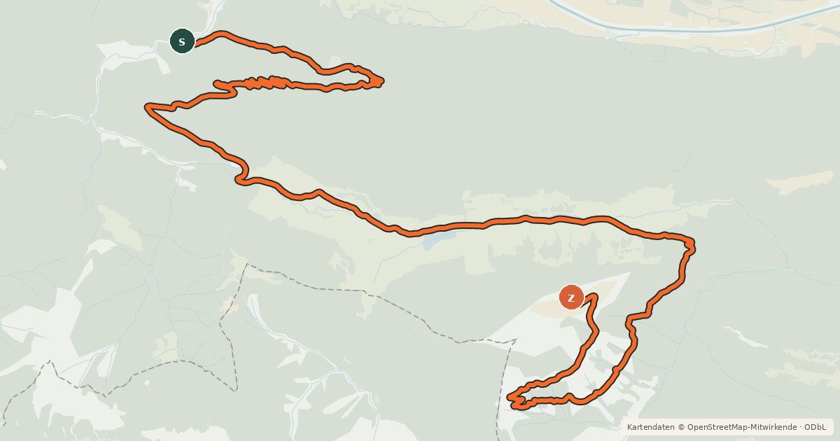 Kartenübersicht der Radroute Tour "Poludniger Alm"
