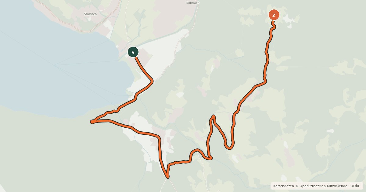 Kartenübersicht der Radroute Tour zum Sternenbalkon | nock/bike Tour 25