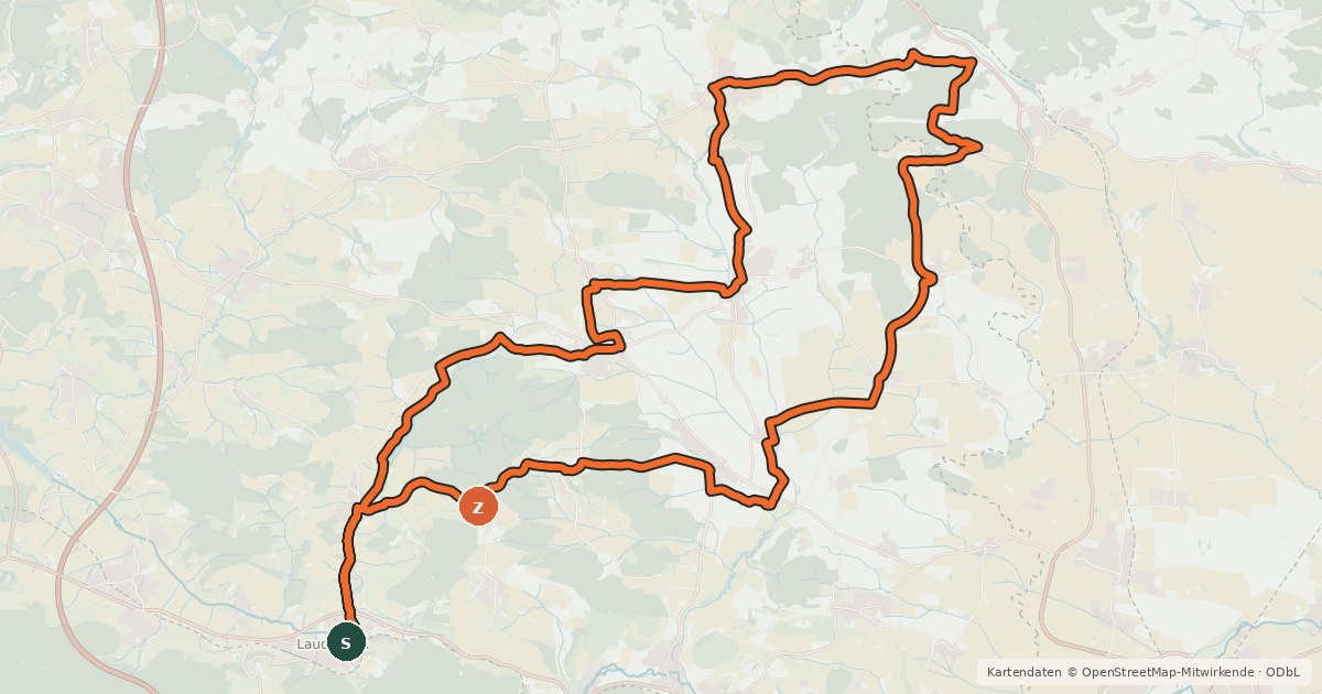Kartenübersicht der Radroute Tour zwischen Jagst und Romantischer Straße
