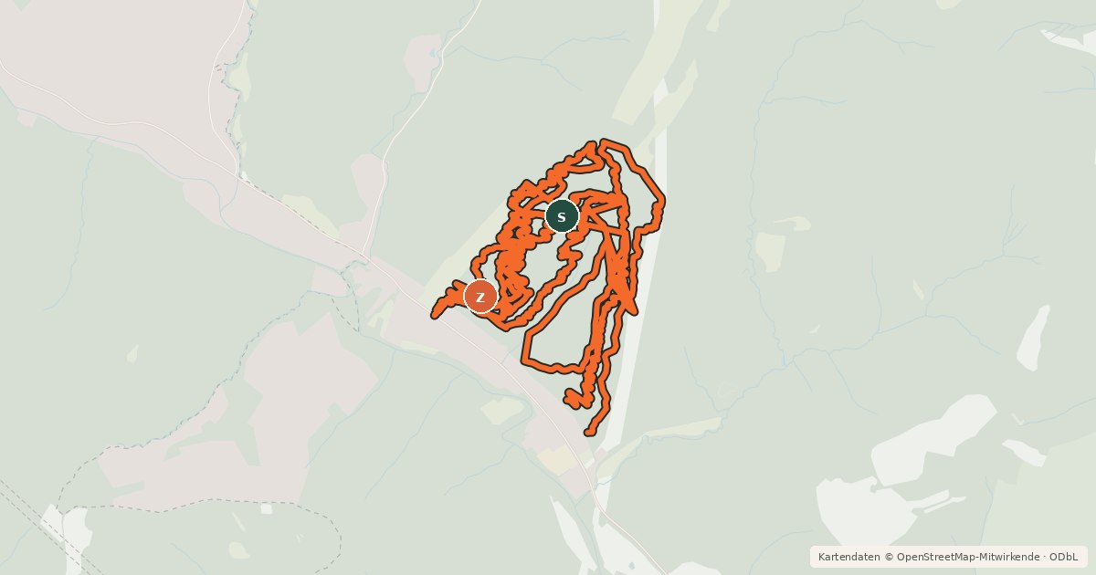 Kartenübersicht der Radroute Trailcenter Hohe Wand Wiese