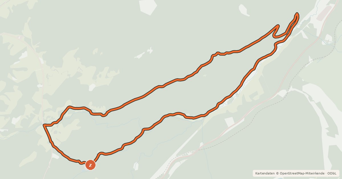 Kartenübersicht der Radroute Triendlweg-Bauernwald