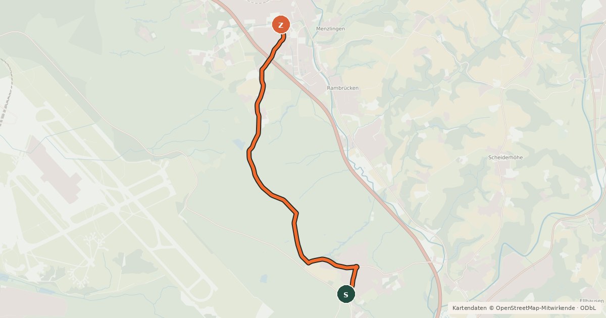 Kartenübersicht der Radroute Troisdorf (31) - Lohmar (95)
