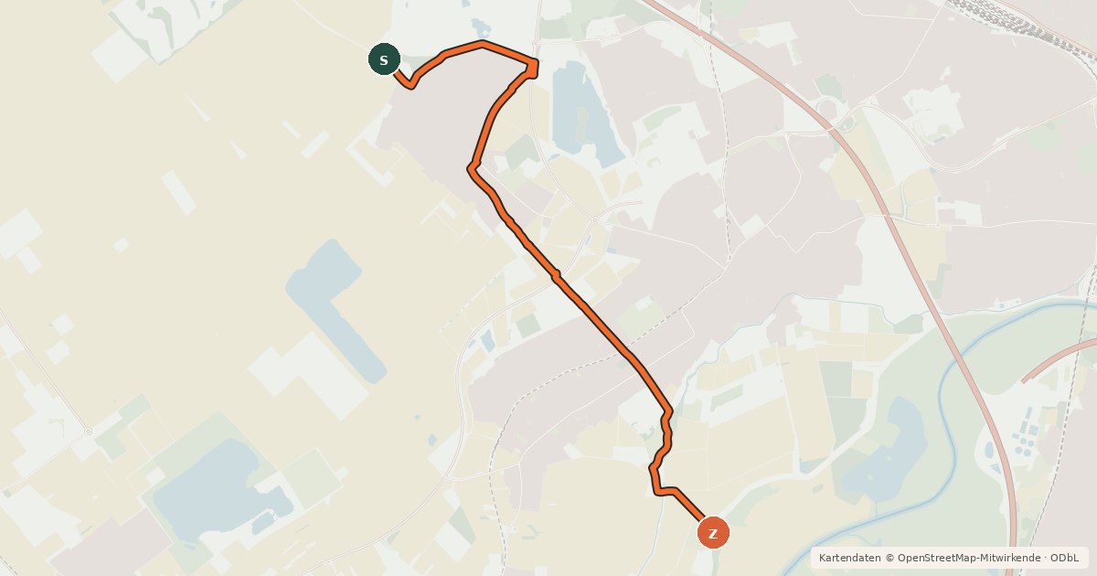 Kartenübersicht der Radroute Troisdorf Kriegsdorf (22) - Troisdorf Sieglarer See (30)