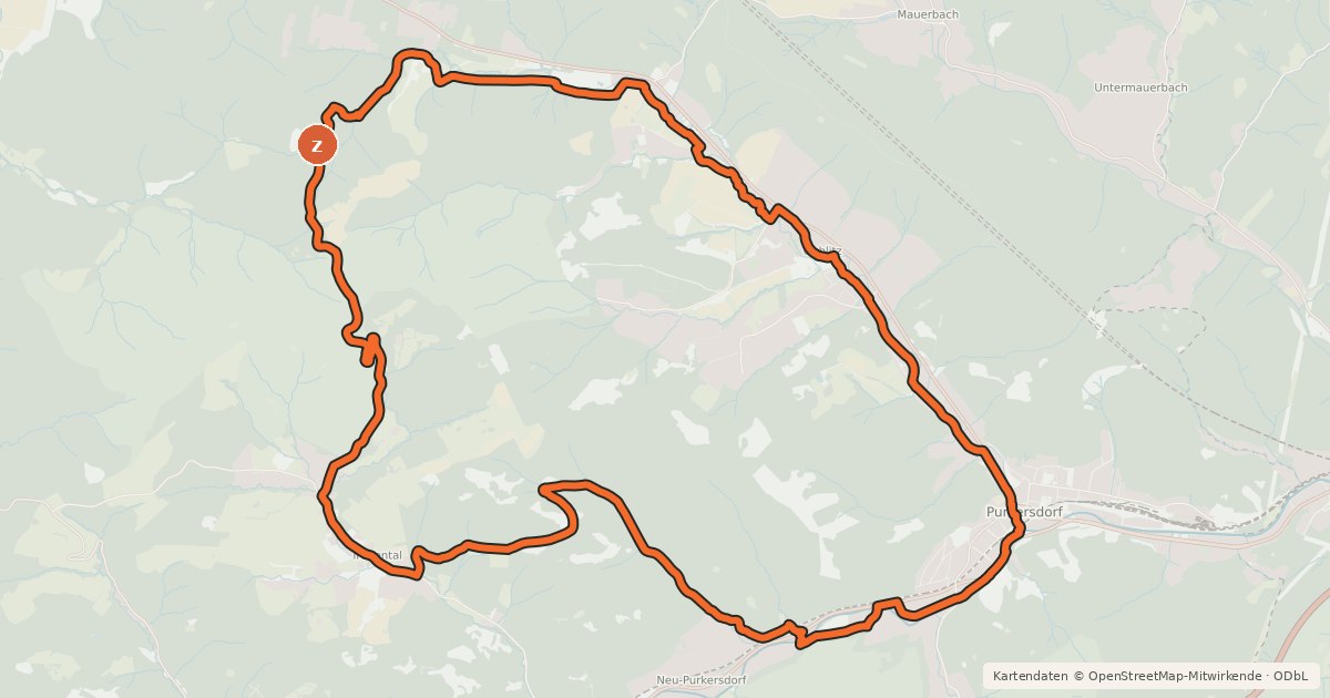 Kartenübersicht der Radroute Troppbergstrecke 2
