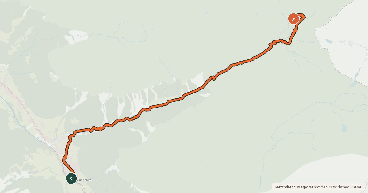 Kartenübersicht der Radroute Valschaviel Tour