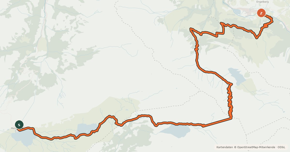 Kartenübersicht der Radroute Vier Seen Bike