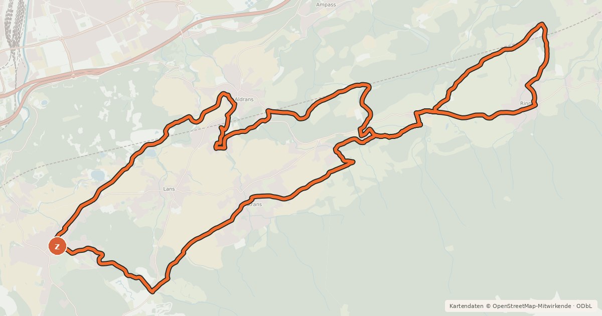 Kartenübersicht der Radroute Vital Radweg