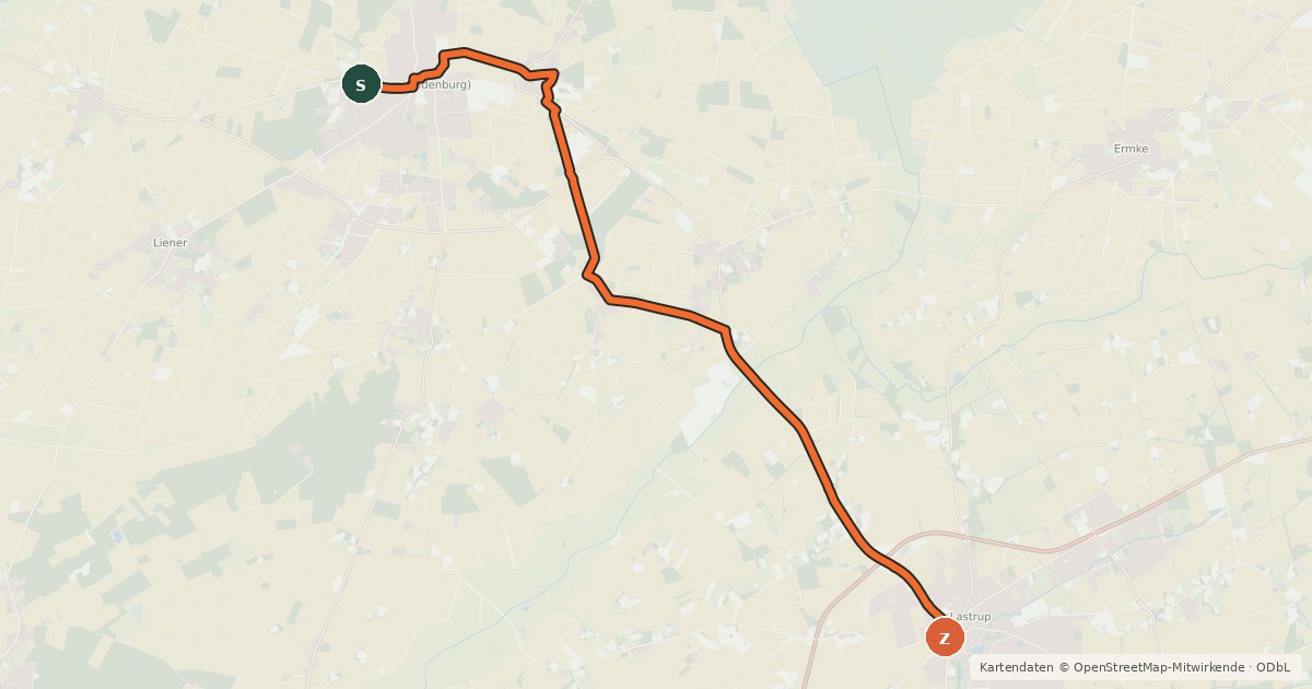 Kartenübersicht der Radroute Vitaltour