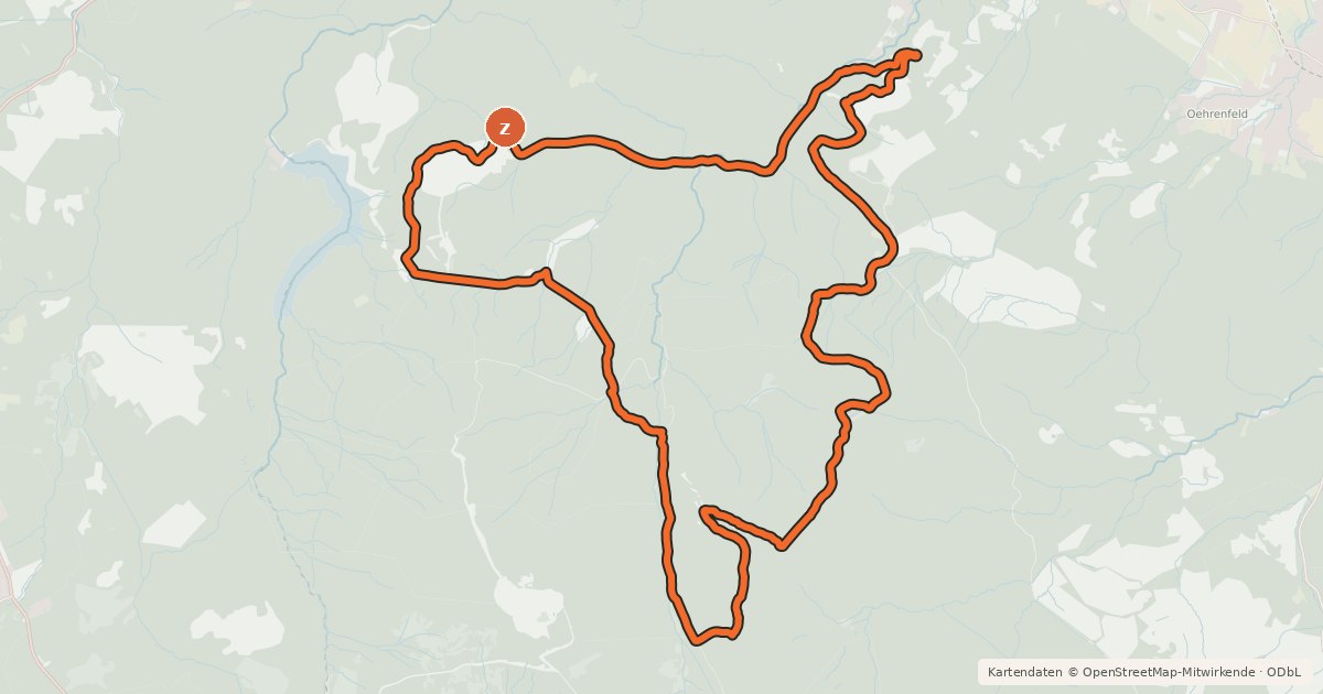 Kartenübersicht der Radroute W7 Ilsenburger Klippen-Tour