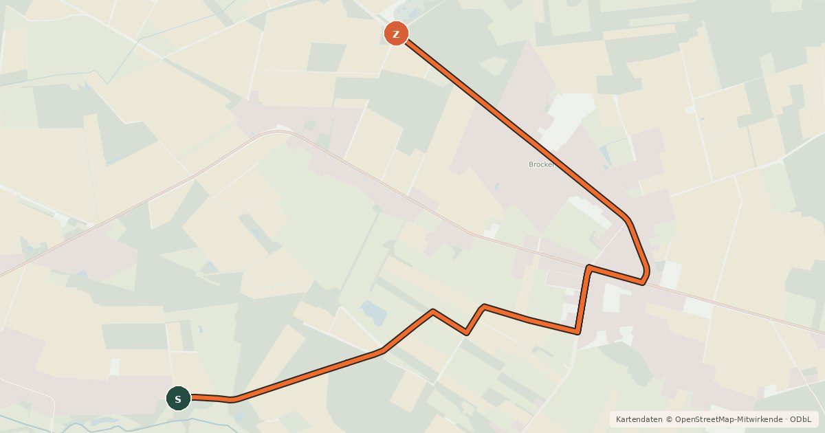 Kartenübersicht der Radroute Wald-Route Radweg