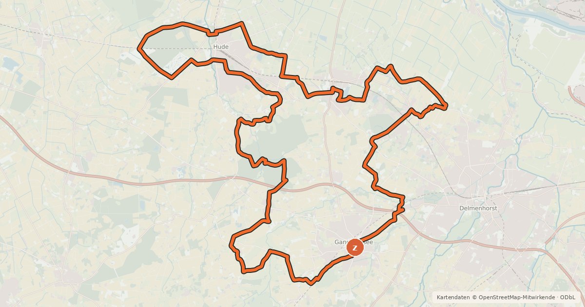 Kartenübersicht der Radroute WaldSpuren-Tour