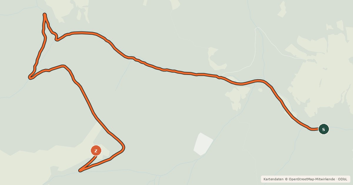 Kartenübersicht der Radroute Wechselgraben Route