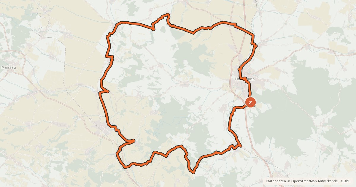 Kartenübersicht der Radroute Weinradroute - Rivaner