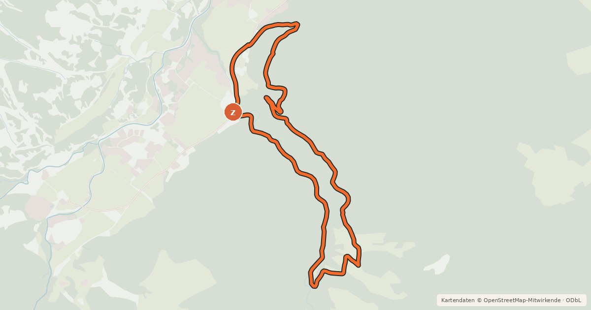 Kartenübersicht der Radroute Weißenbachtaltour MTB7