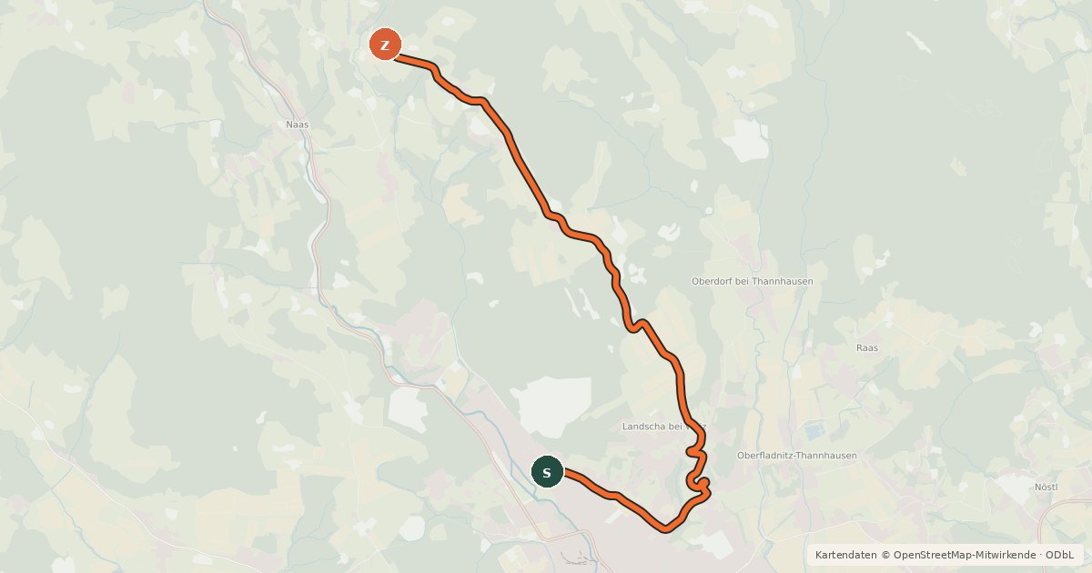 Kartenübersicht der Radroute Weizer Almenland Radtour Alternative