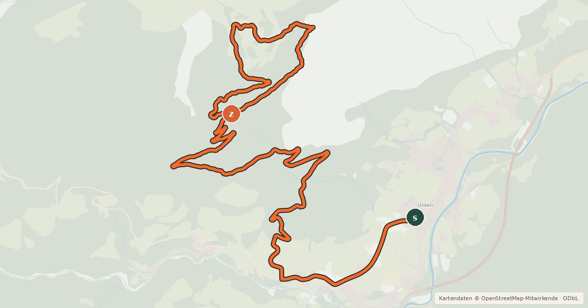 Kartenübersicht der Radroute Wetterkreuztrail