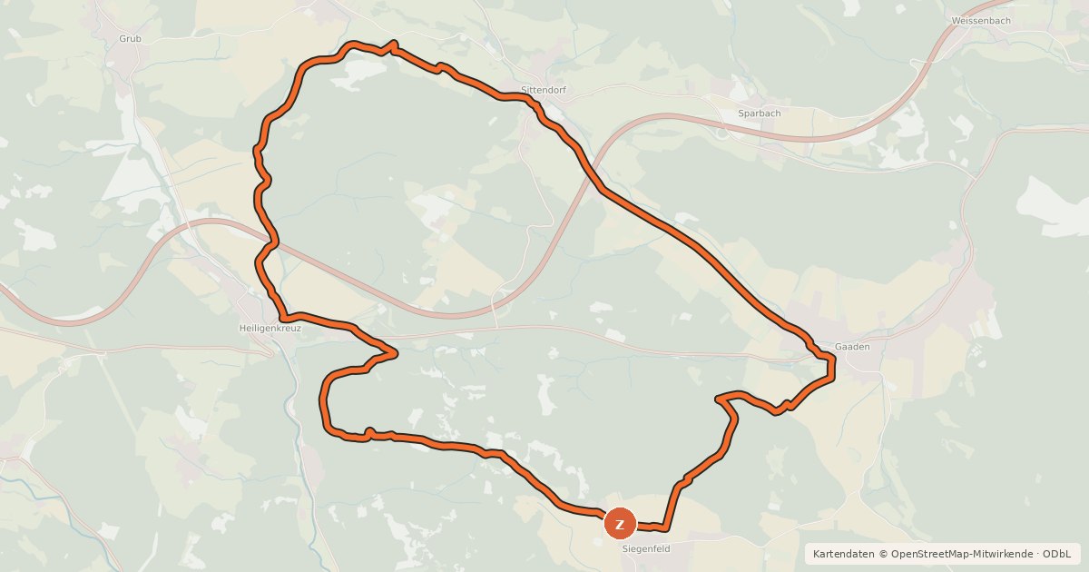 Kartenübersicht der Radroute Wienerwald-Strecke