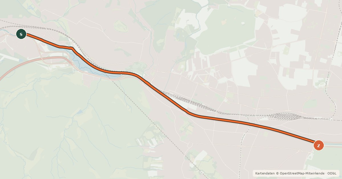 Kartenübersicht der Radroute Wienflussradweg