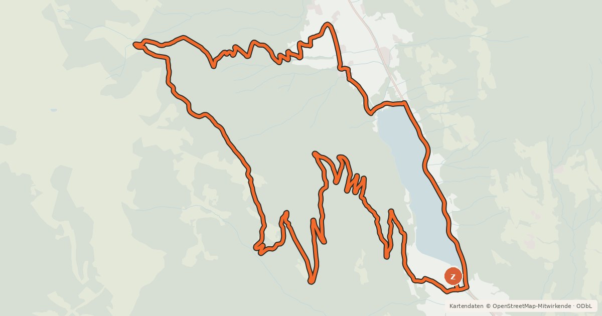 Kartenübersicht der Radroute Wieserwald-Tour | nock/bike Tour 19