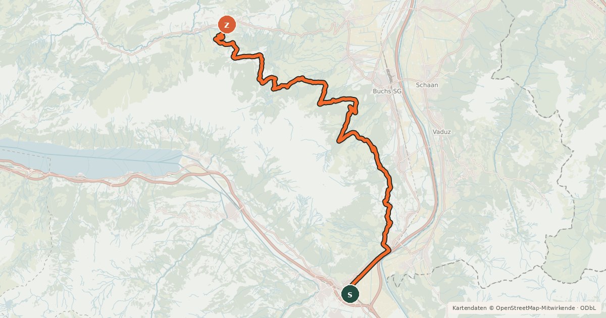 Kartenübersicht der Radroute Wildmannli Bike